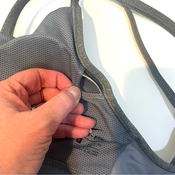 NIKE Dri Fit PRO Indy Front Zip Sports Bra Gray Black / Size Small - Picture 3 of 6